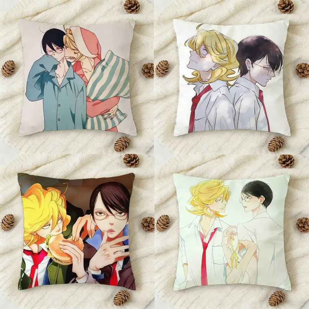 

Doukyuusei Double-sided Printed Square Decorative Cushion Cover for Sofa Living Room Home Decor