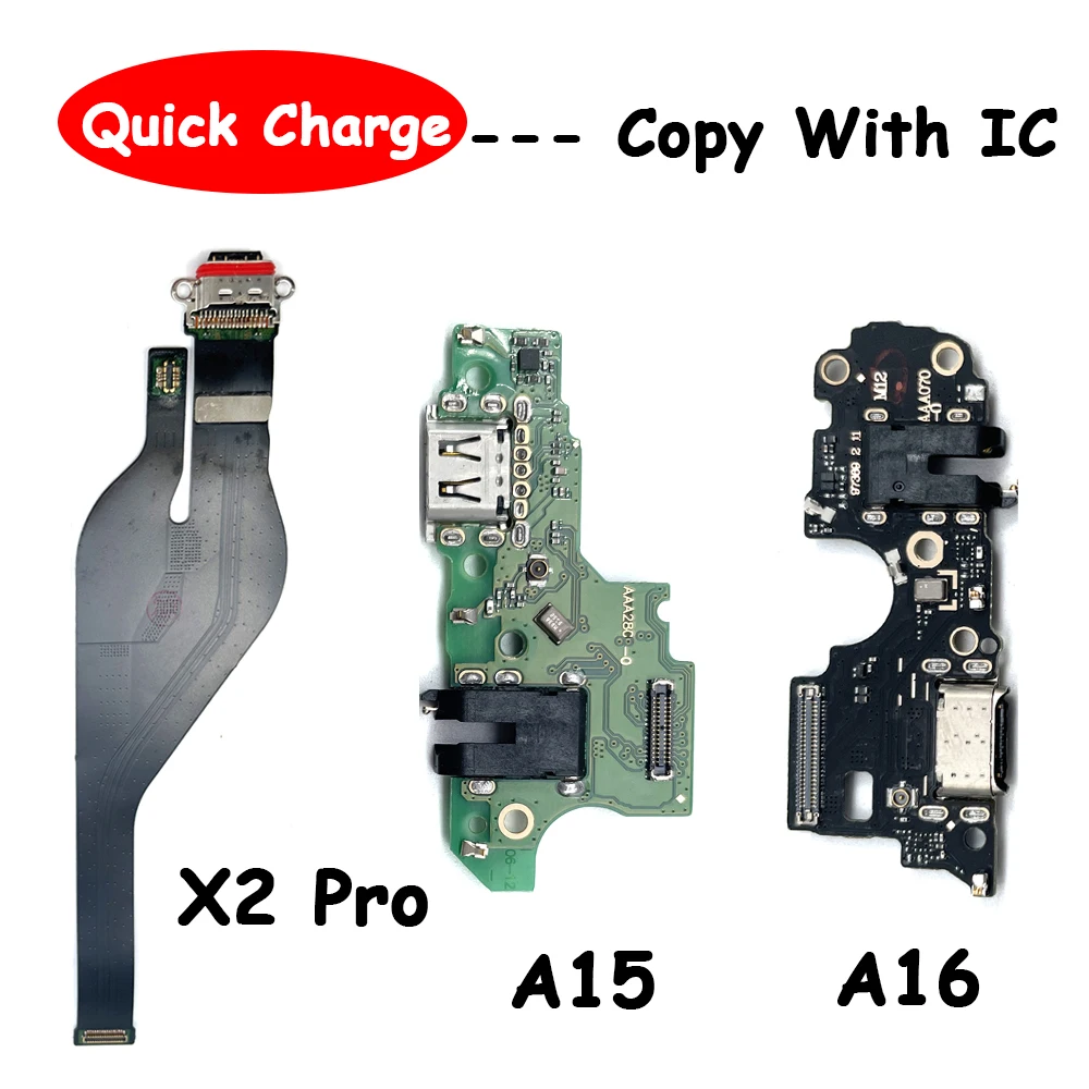 

USB Charging Port Charger Board Flex Cable For Oppo A15 A55 A1k A3S A5S / For Realme 8i Dock Plug Connector With Mic Microphone