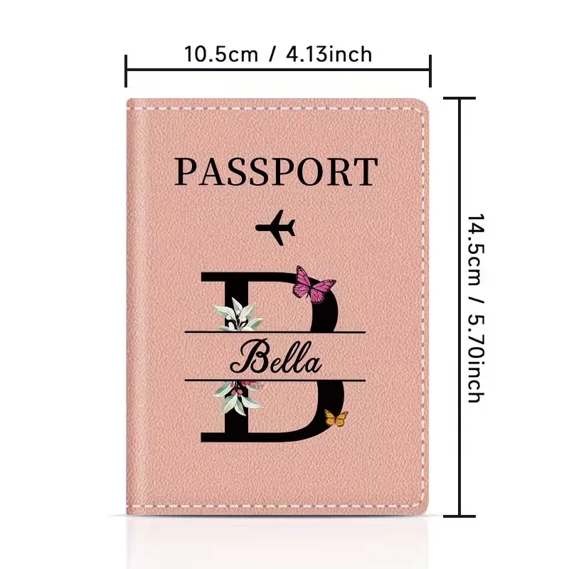 Custom Passport Holder with Custom Name - 26 Letters and Surname. Fashionable Foldable Travel Accessory, Lightweight and Durable