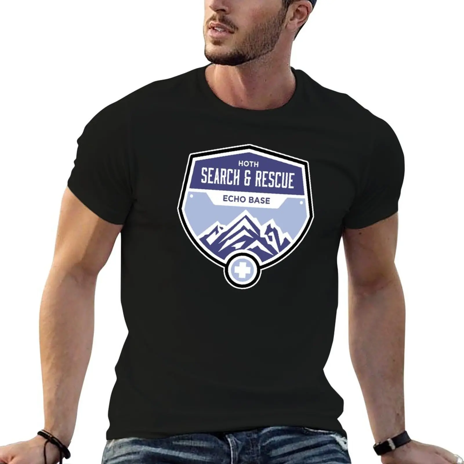 Hoth Search and Rescue T-Shirt oversizeds blue archive men t shirts high quality