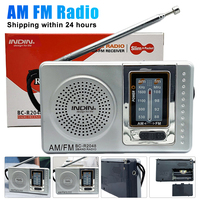FM AM Mini Radio Telescopic Antenna Dual Band Pocket Radio Player Battery Powered Emergency Hurricane Running Music Player Radio