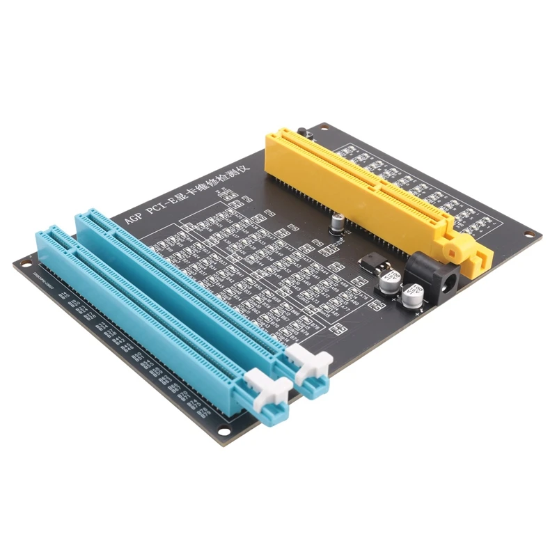 PC AGP PCI-E X16 Dual-Purpose Socket Tester Display Image Video Card Checker Tester Image Card Diagnostic Tool