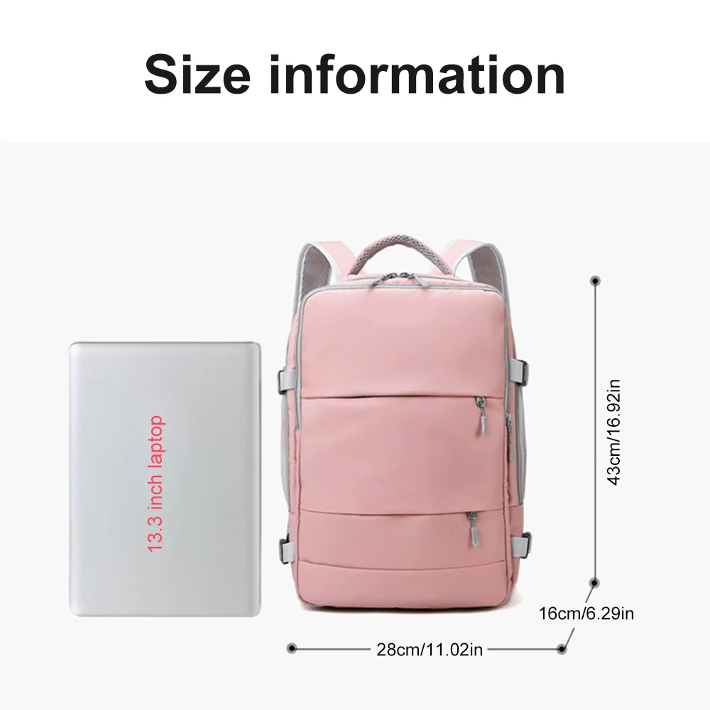 Multifunctional Travel Backpacks Waterproof Stylish Casual Daypack Bags With Luggage Strap and USB Charging Port Backpack