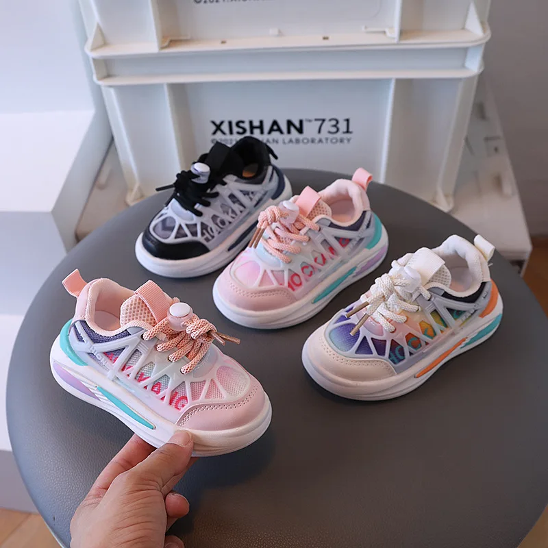 

Tenis Fashion Girls' Shoes 2026 Spring New Kids Sneakers Comfort Breathable Boys' Mesh Shoes Simple Versatile Girls Casual Shoes
