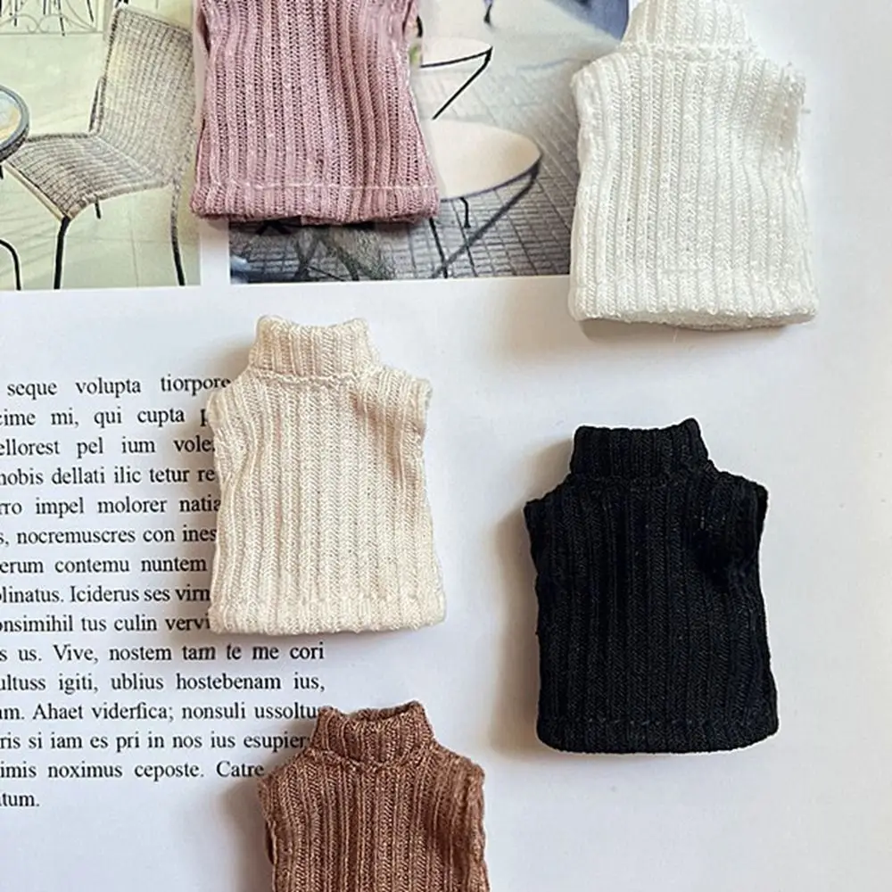 New Winter Knitted Doll Coat Outfits Warm Sweater Vest Tops Doll Clothes for 1/11 1/12 OB11 Dolls Accessories Baby Kid DIY Toys