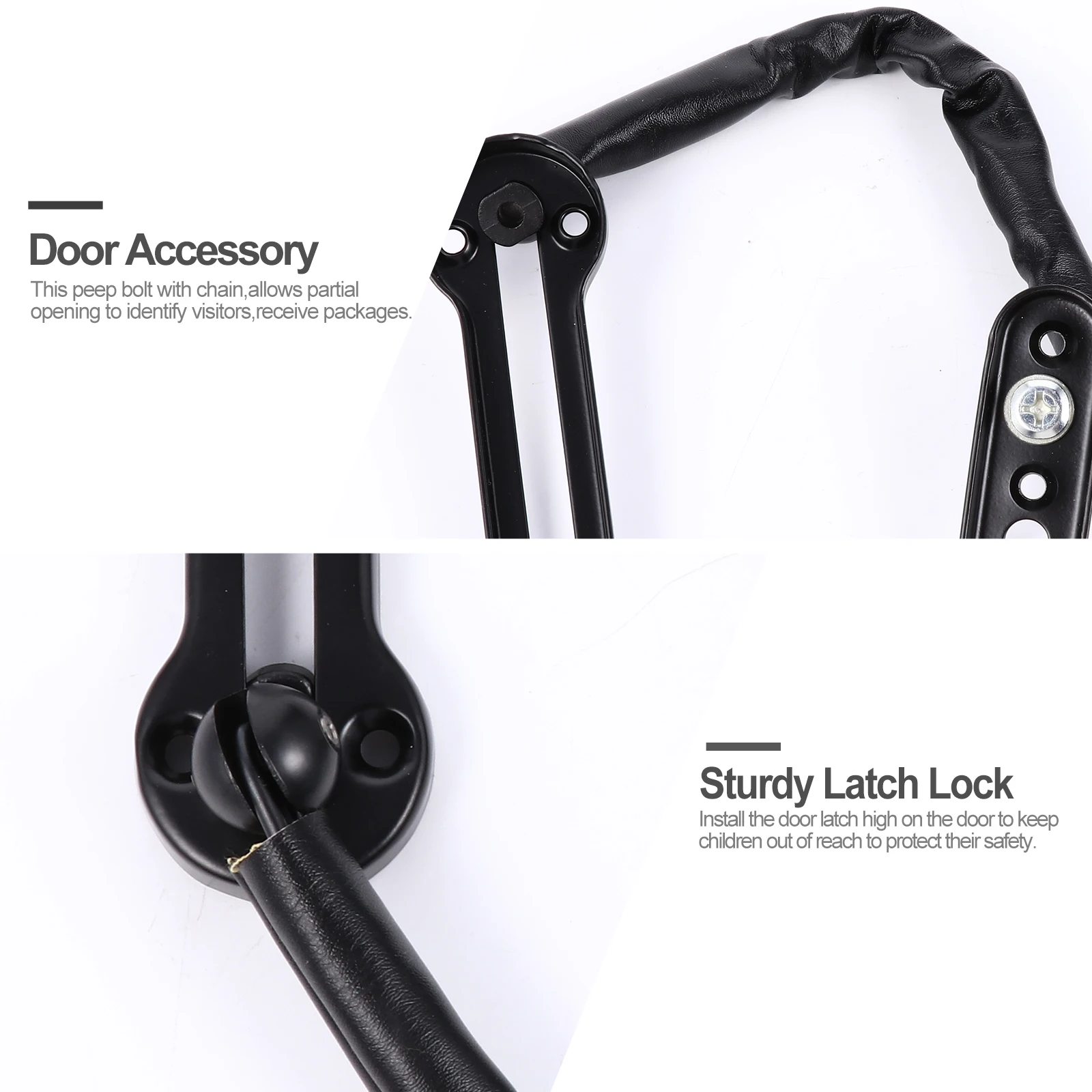 

2 Pcs Door Chain Latch Locks for inside Safety Chains The Anti Theft Stainless Steel Child