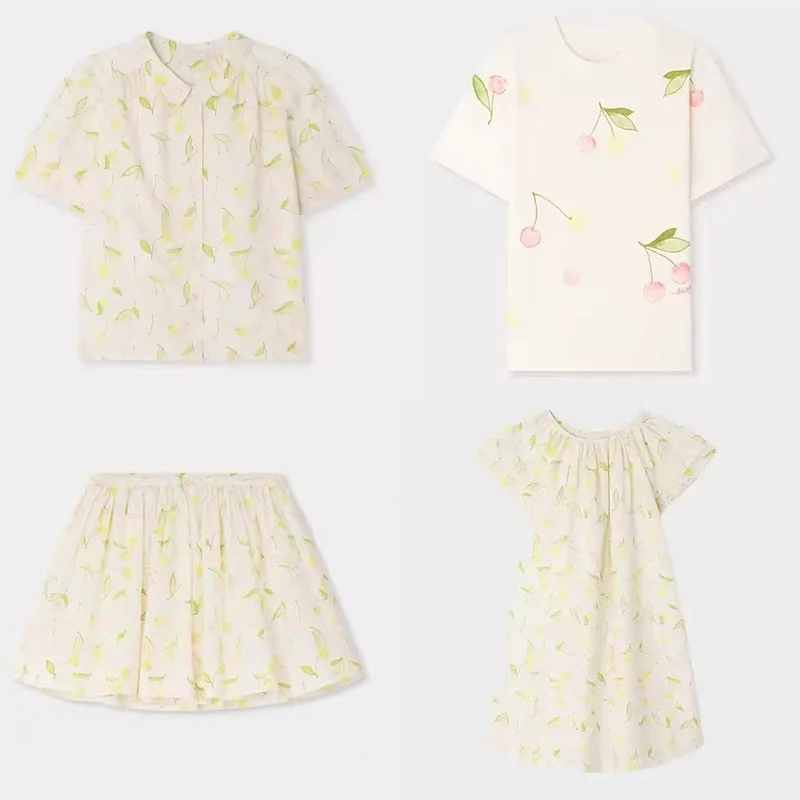 in stock 2026 BP NEW Spring Summer Baby Girls Embroidered Dress Floral Print Shirts and Skirts Kids Clothes