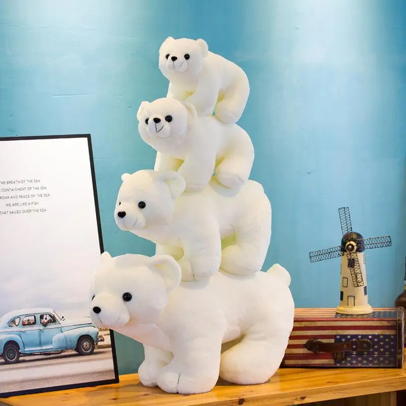 

Claw Machine Polar Bear Plushie with Prize Tag Stuffed Animal Doll Arcade Style Decorative Gift Bulk Order for Business