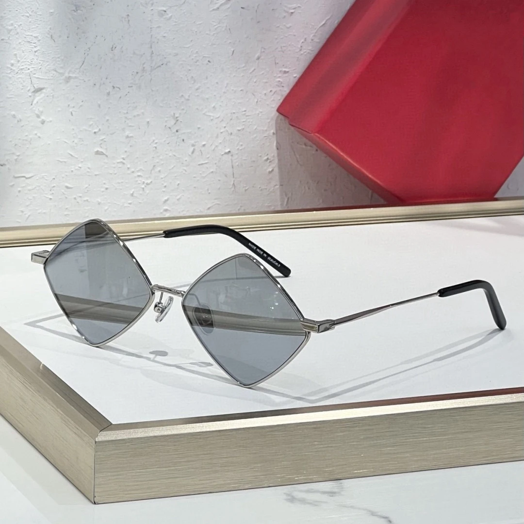 SL302 Metal INS Sle Modern Polygons ex نظارات شمسية بإطار صغير للحماية من الأشعة فوق البنفسجية للرجال والنساء #1