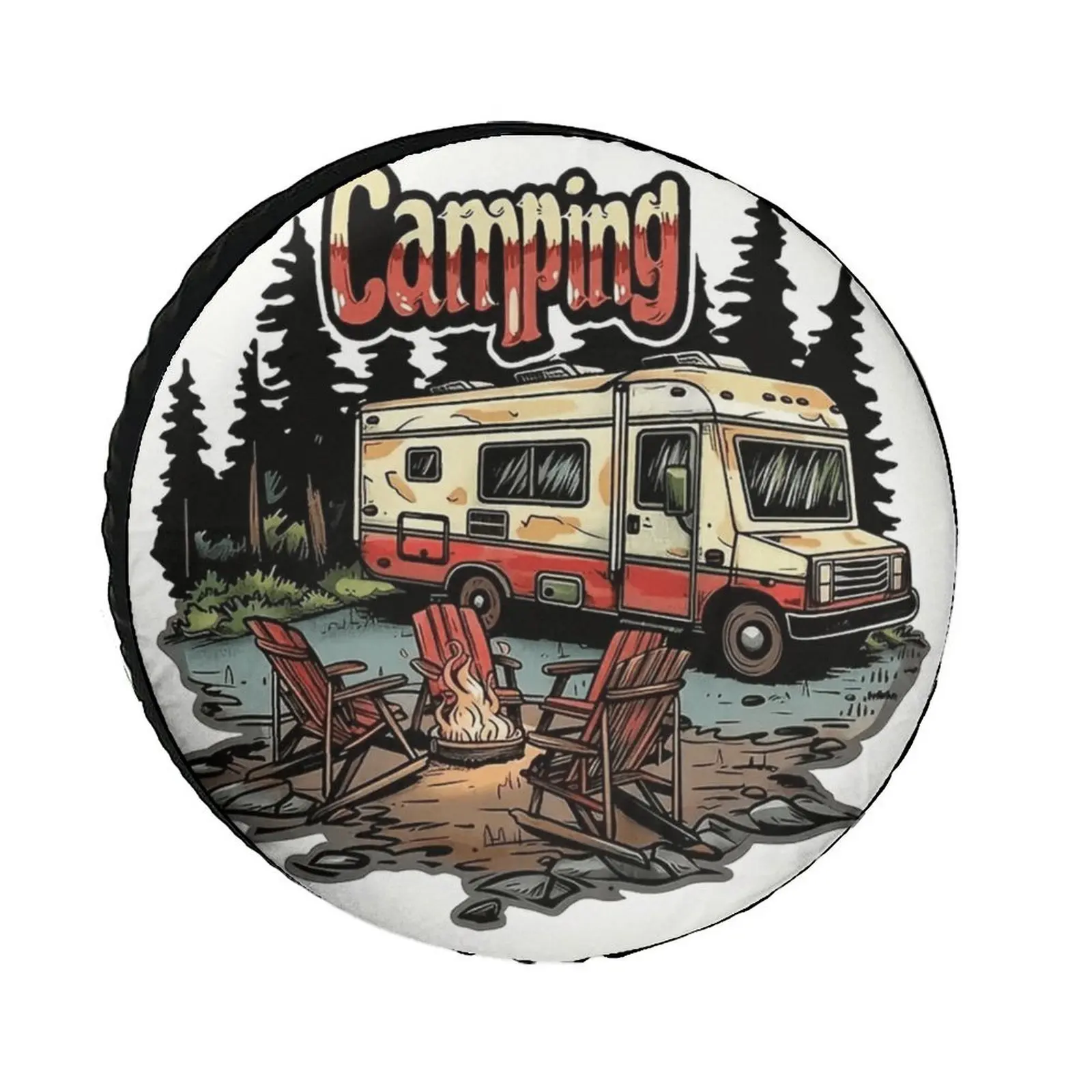 

Чехол для запасного колеса для кемпинга и автодомов, прочный полиэстер, для путешествий на природе