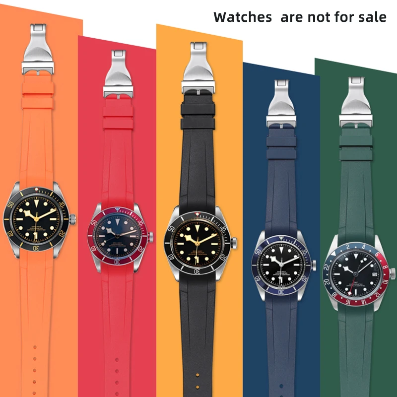 

Резиновый силиконовый ремешок для часов с интерфейсом Arc 22 мм для Tudor Black Bay 1958 GMT 41 мм, ремешок для часов Pelagos, спортивный мужской браслет, черный, зеленый