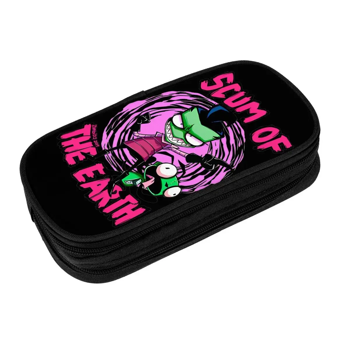 

INVADER ZIM Gir Dib Pencil Case Fun Aliens Cartoons Pen Box Bags Student Large Storage Students School Zipper Pencilcases