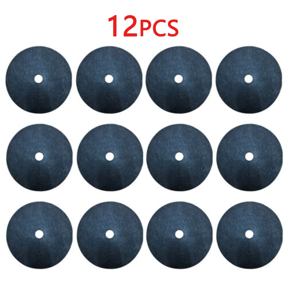 

12pc Shading Mat Mulch Ring Tree Protectors Mats 27-42cm Disc Shrub Tree Guard Shading Ma Protect The Trees Trunk From Mowers