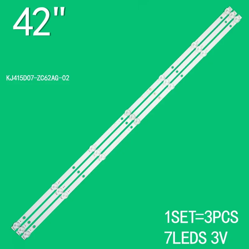 3Pcs/Set LED Backlight Strip KJ415D07-ZC62AG-02 303KJ415031 Blackton Bt 42S01B_V1 JE415D3HA0L 42X8 42Y8