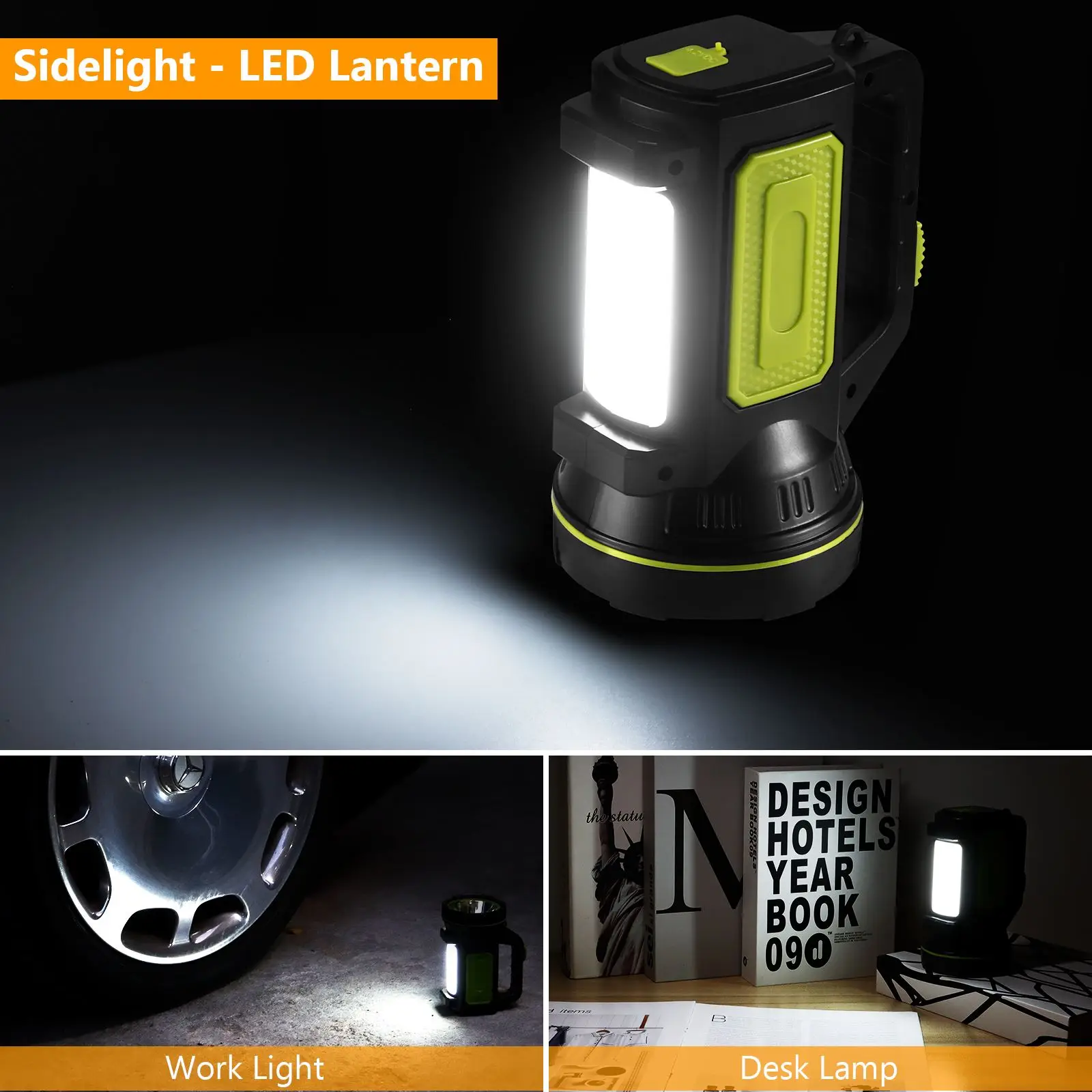 Super Bright LED Work Light Waterproof Rechargeable Handheld Searchlight Handheld Flashlight Work Light Spotlight Floodling