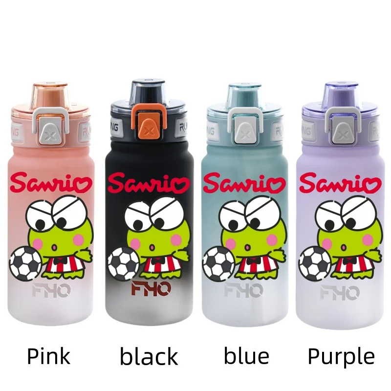 750ML Kero Kero Keroppi  Cartoon Figure Water Cup Portable Children's  Outdoor Sports Large Capacity Antidrip Water Bottle Gifts