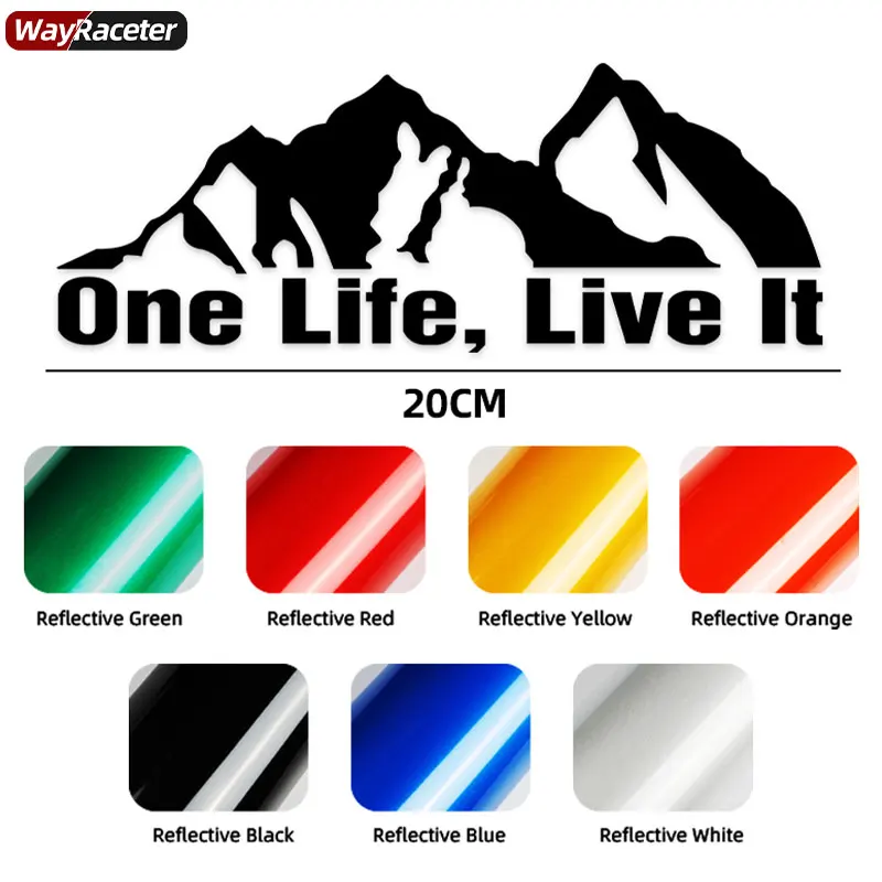 Car Window Sticker One Life Live It Mountain Body Decal For Land Rover 4X4 Defender Discovery Sport Range Rover Evoque Velar