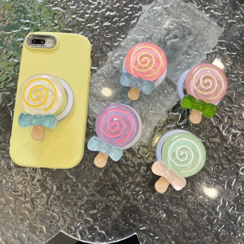 

Корейский милый красочный леденец держатель для мобильного телефона Griptok поддержка iPhone Samsung чехлы Grip Tok гнездо кронштейн подарок для девочки