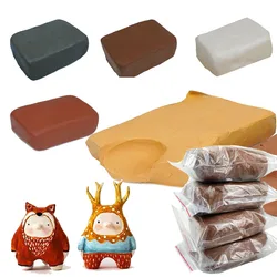 1000g Soft Clay Sealed Packaging Students Make Black and White Clay DIY Ceramic Plain Embryo Sculpture Materials