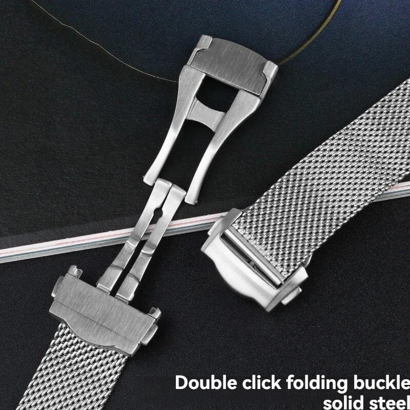 20mm Stainless Steel Watch Band for Omega Seamaster 300 007 No Time to Die | Milanese Mesh Bracelet Replacement