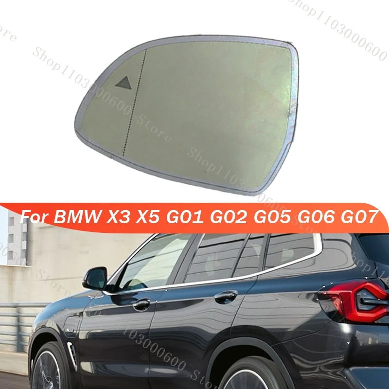 For BMW X3 X5 G01 G02 G05 G06 G07 2018-2023 Car Auto Dimming Glass Lens Door Mirror Rearview Mirror Lens With Heated Blind Spot