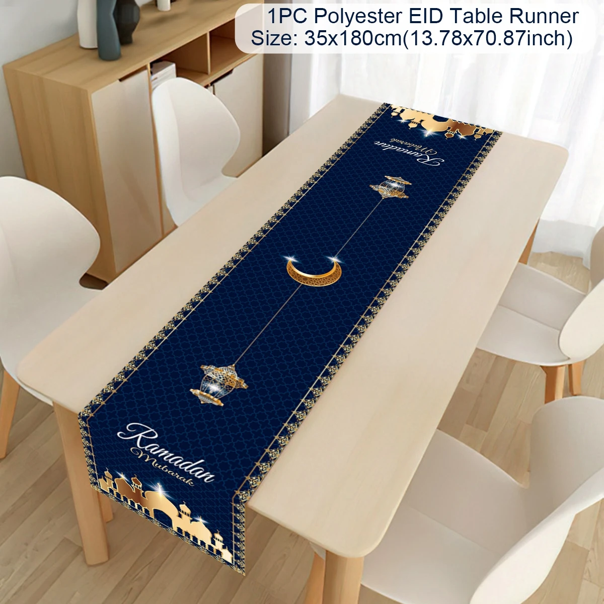 BakerMiche Chemin de Table Ramadan 180 cm x 33 cm Eid Mubarak Chemin de Table Star Moon Print Décorations de Table Ramadan Maison Chemin de Table Festive Party Favors BakerMiche Chemin de Table Ramadan 180 cm x 33 cm Eid Mubarak Chemin de Table Star Moon Print Décorations de Table Ramadan Maison Chemin de Table Festive Party Favors