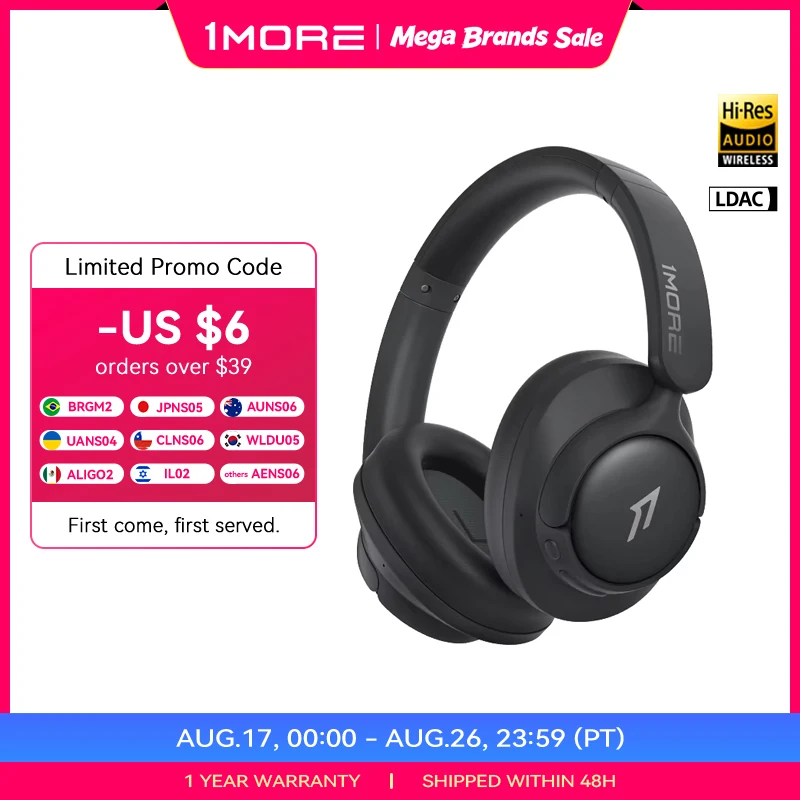 1MORE HQ31 Fones de ouvido Bluetooth sem fio com cancelamento de ruído Fone de ouvido com penetração de venda flash