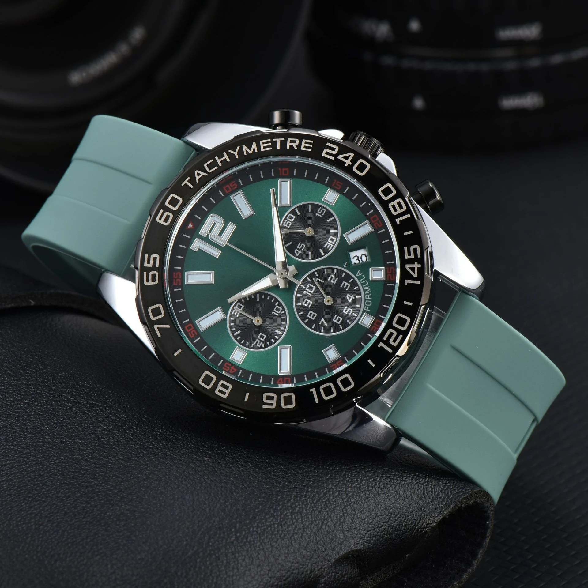 Orologio da uomo di lusso autentico Cinturino in acciaio inossidabile di alta qualità Movimento al quarzo a sei lancette Orologio da polso Hip Hop Marchio di stilisti