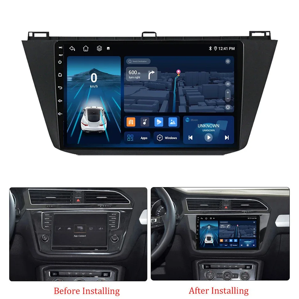 Car Screen Android Auto Car Radio Audio for Volkswagen Tiguan 2 Mk 2016 2017 2018 2019 2Din Audio 10'' Carplay Navi BT 4G NET