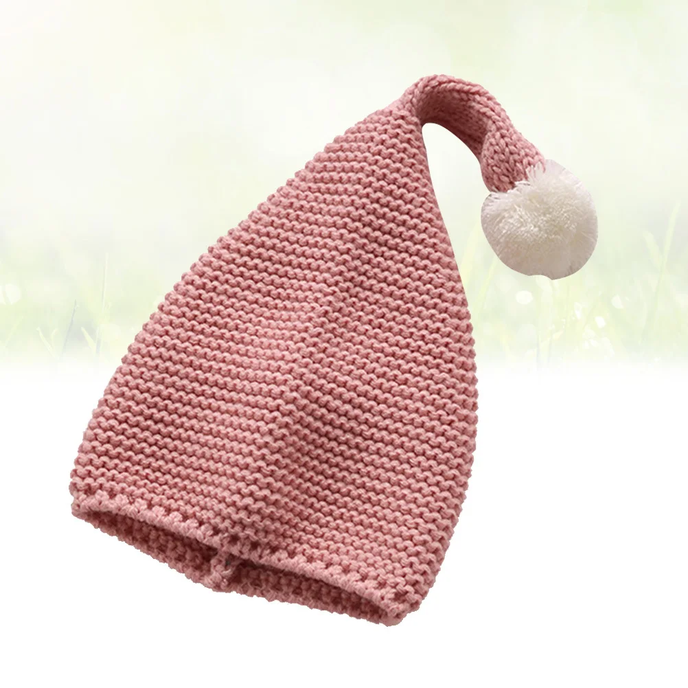 

Childrens Knit Hat Warm Winter Beanie Soft Skin-Friendly Yarn Cap Cute Pompom Holiday Party Accessory