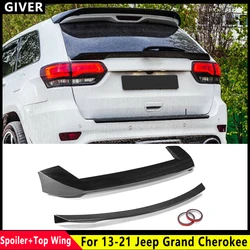 For 2013-2021 Jeep Grand Cherokee Rear Roof Spoiler+Tail gate Mid Wing SRT Style Trunk Wing Spoiler Body car Accessories