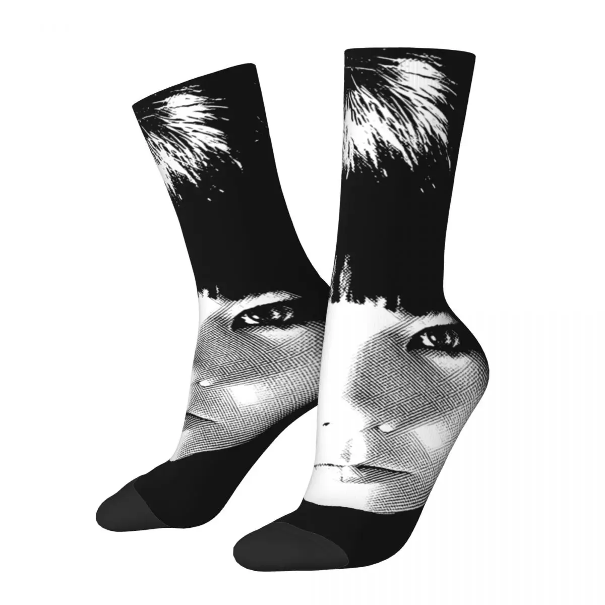 Bjork Face Head Gothic Design Dress Socks Accessories for Unisex Non-slip Printed Socks