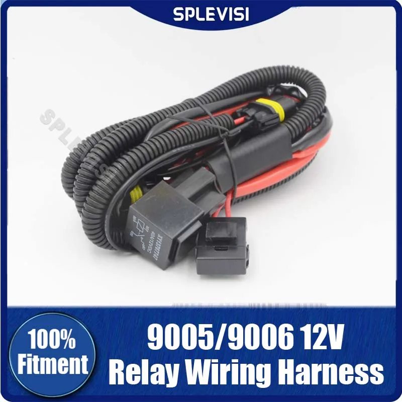 

1pcs 9005/9006 Relay Wiring Harness For Xenon Headlamp Kit Add-On Fog Light, LED DRL accesorios para automóvil 12V