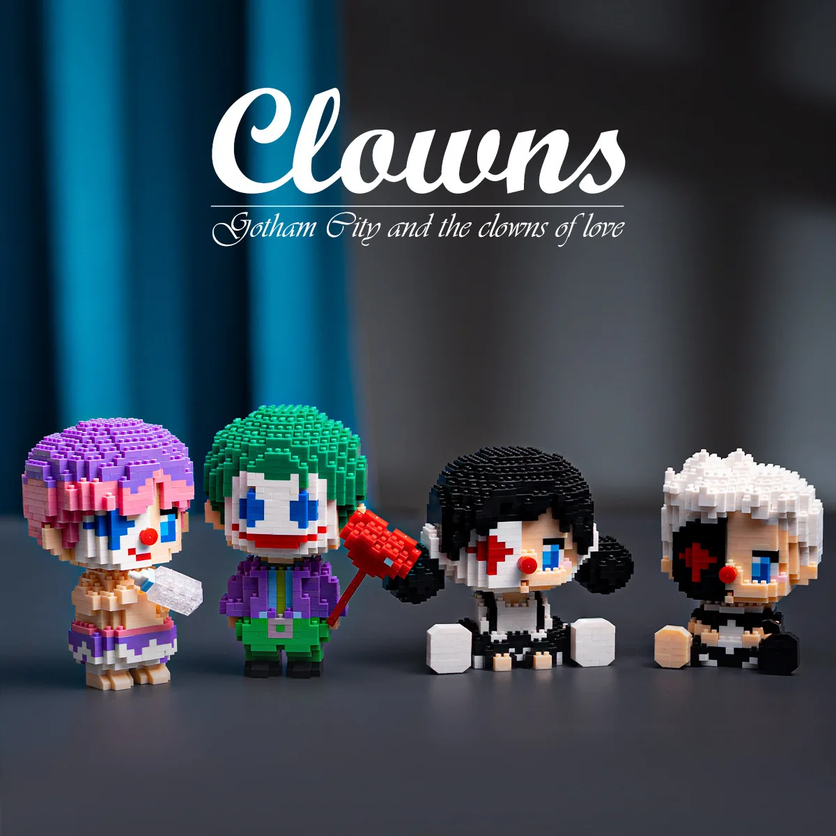 805pcs+ Kawaii Baby Joker Building Blocks Cartoon Clown Assembled Model Creative Mini DIY 3D Bricks Toys For Kids Christmas Gift