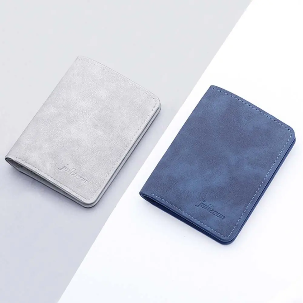 Ultra-thin Bank Credit Card Bag PU Leather Card Case ID Card cover Short Wallet Men Wallet Coin Purse Business Card Holder