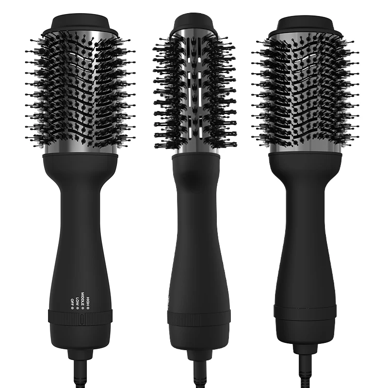 الجملة صالون العلامة الخاصة الدورية الأيونات السالبة Volumizer 1000W مجفف الشعر المواد المطاطية فرشاة الهواء الساخن