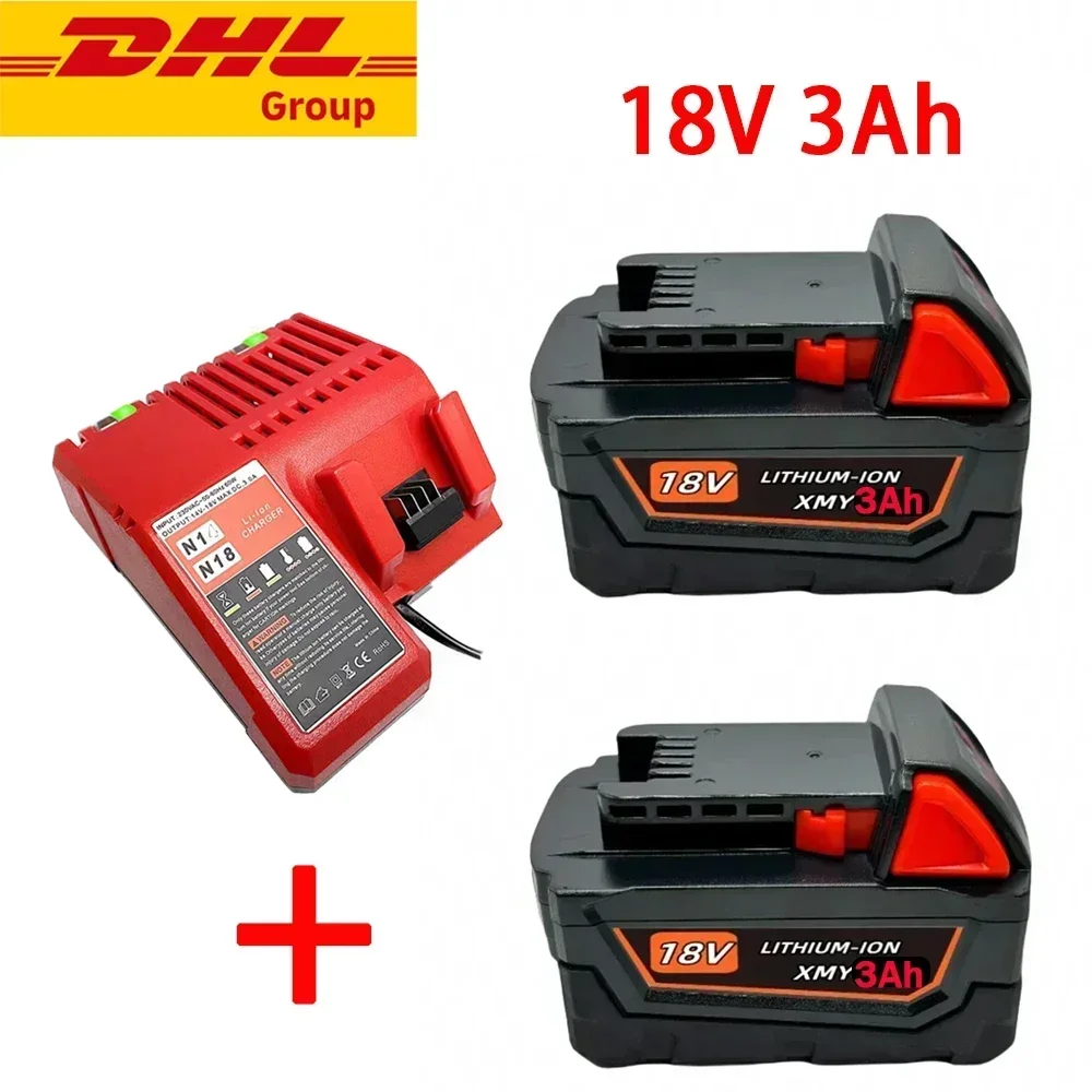 18V 6.0Ah for Milwaukee M18 XC lithium batteries 48-11-1860 48-11850 48-11840 48-11820 Rechargeable batter 100% real capacity