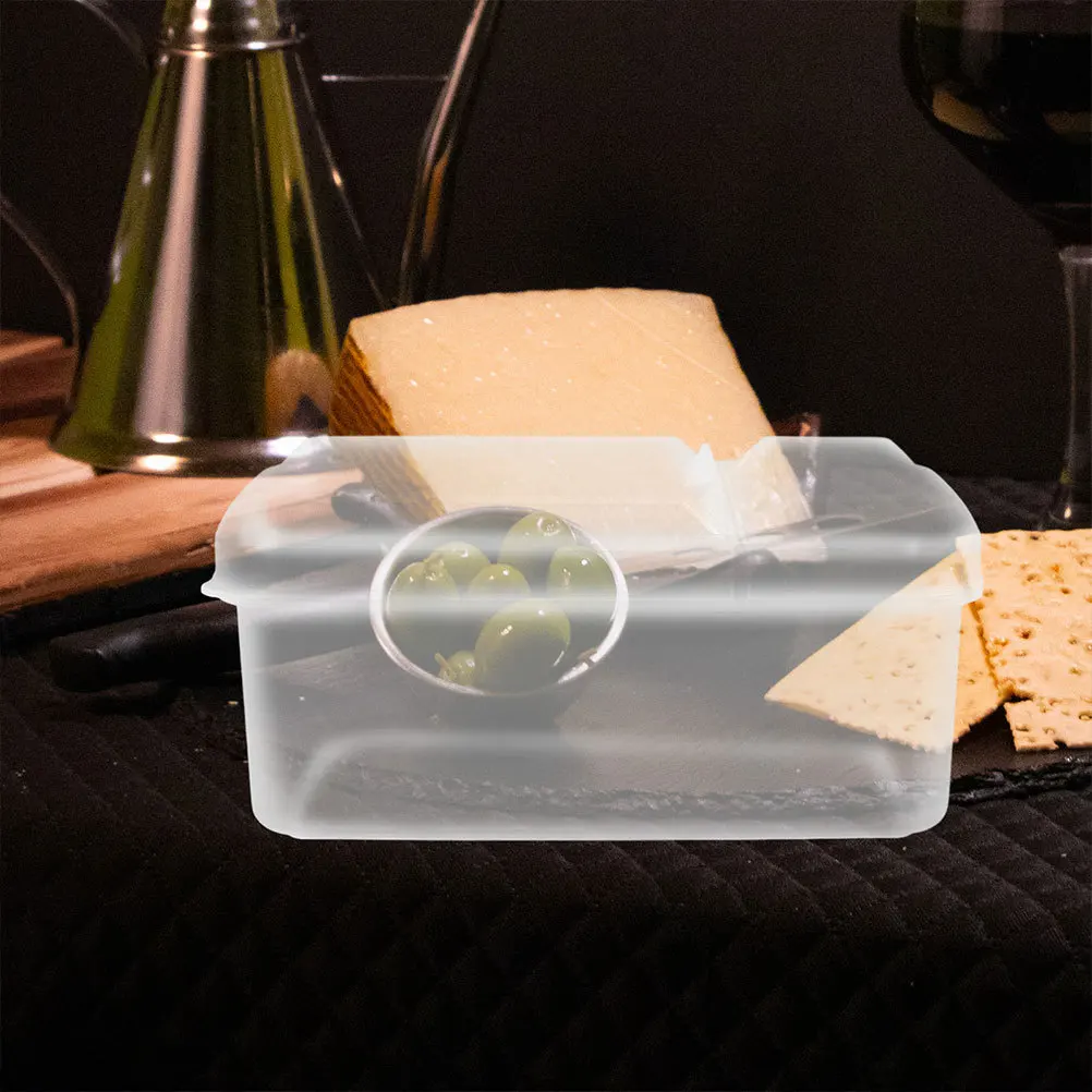 

Clear Plastic Cheese Slice Storage Container Airtight Flip Lid Fridge Crisper Box Butter Cheese Organizer Freshness Saver