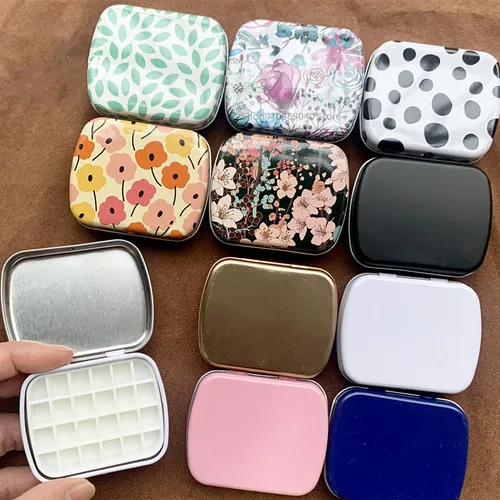 Mini caja de acuarela vacía, paleta de acuarelas portátil de 12/24 rejillas, pintura de viaje, boceto, caja hidratante, caja de pintura, suministros de arte