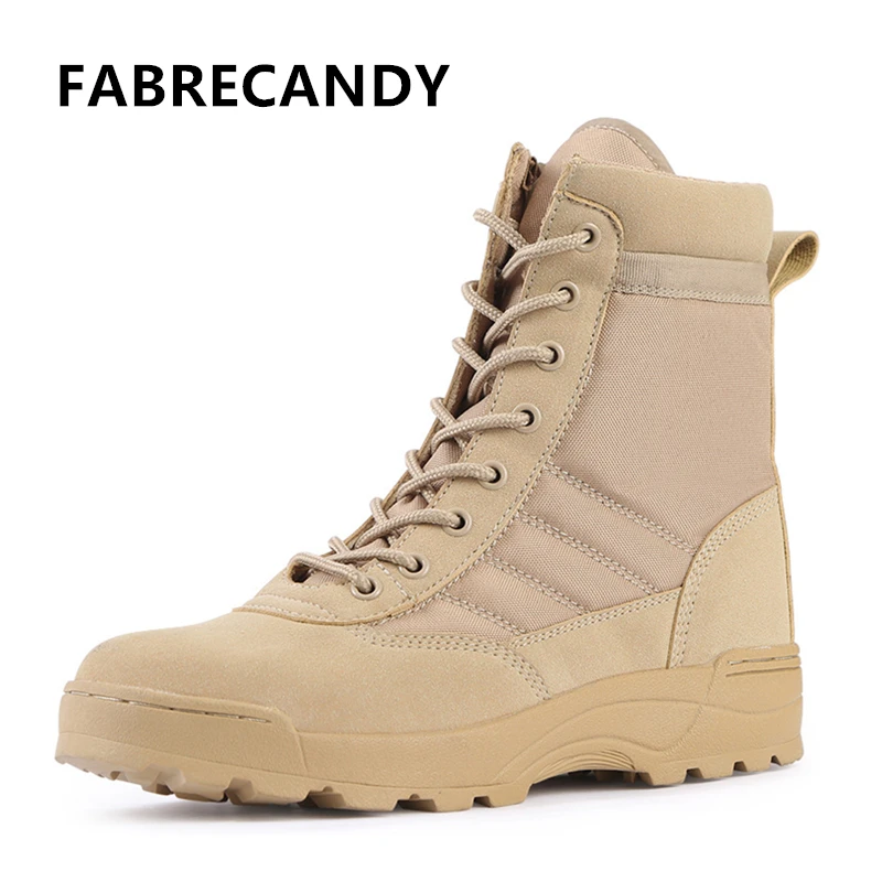 Men's Desert Combat Boots Outdoor Non-slip Tactical Boots Hiking Desert Ankle Hunting Shoes Work Safty Men Boots Botines Zapatos