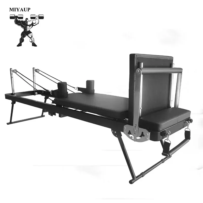 MIYAUP Neues beliebtes faltbares Heim-Yogabett mit Fußpedal, Fitnessgeräte, Pilates-Kernbett