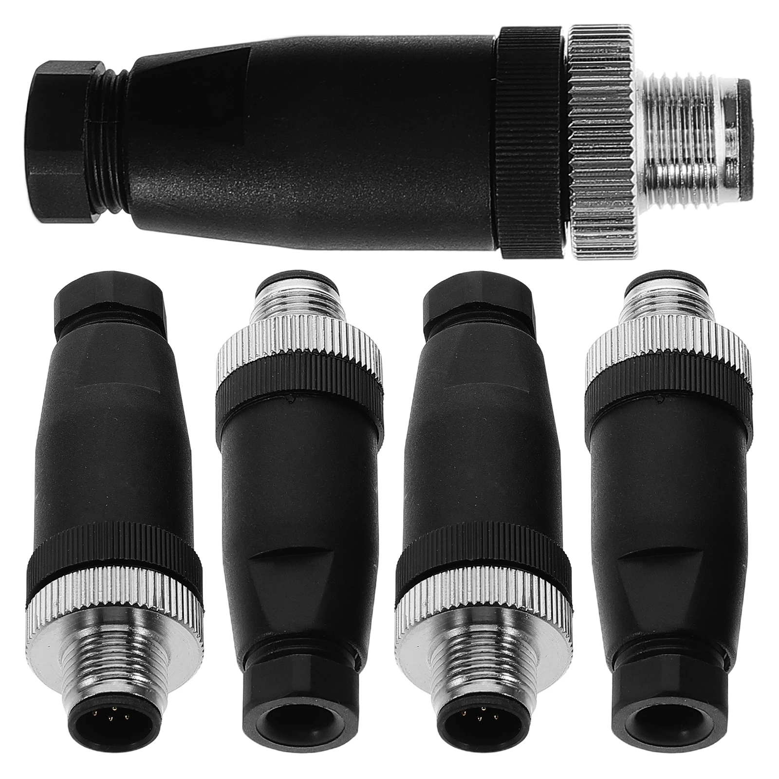 

5pcs Aviation Plug Socket Wire Connectors Circular Male Female Torch Quick Industrial Black Waterproof Electrical Sensor