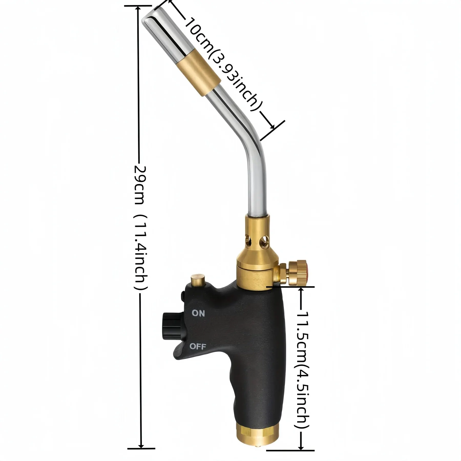 High Intensity MAPP Torch, Adjustable Flame 13000BTU Welding Tool. Welding Equipment for Brazing, Cooking, Barbecue, and Thawing