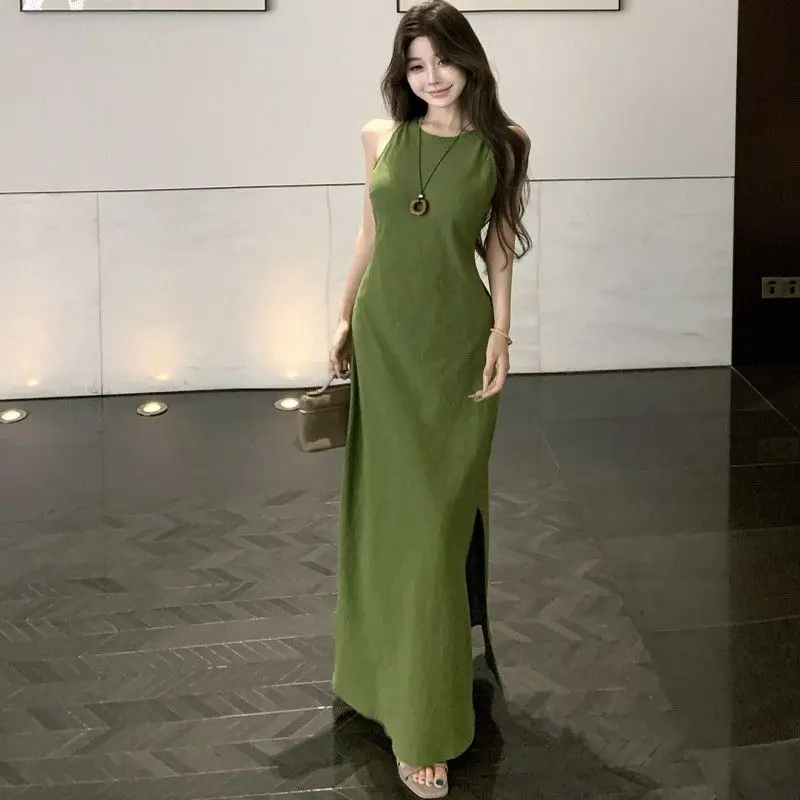 Dresses Sleeveless Womens Dress Milkmaid Autumn Wool Graduation Dinner Birthday Celebrate Cocktail Prom Holidays Elegant Stylish