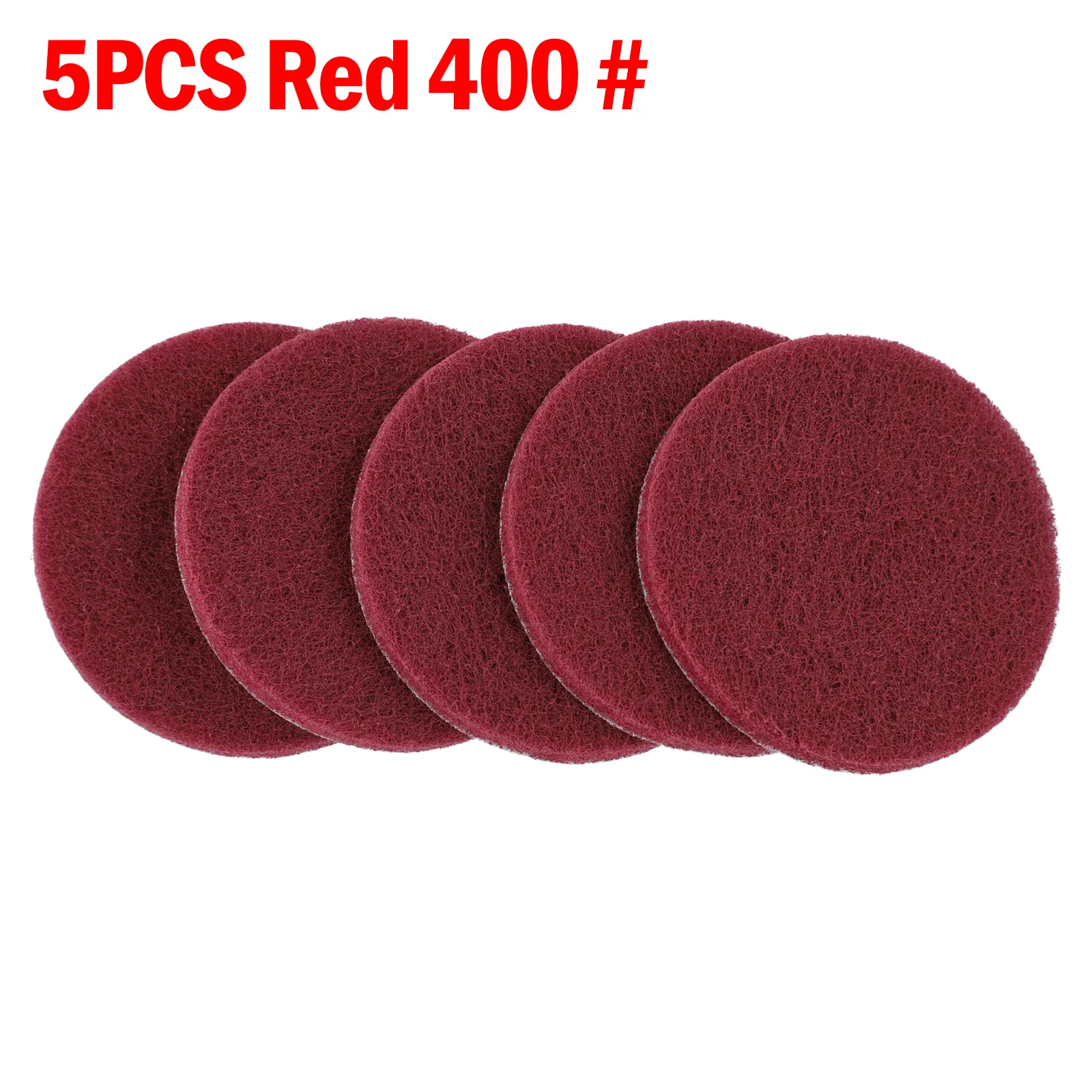 5 Pack Industrial Nylon Scouring For Pads Compatible with Standard 4 Inch Sanding Backing Plates for Cleaning and Polishing Use