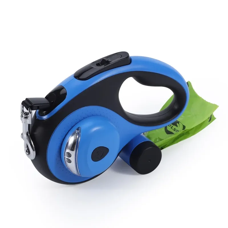 Retractable Dog Leash Luminous Pet Walking for Small Medium Dogs Auto Locking Chain