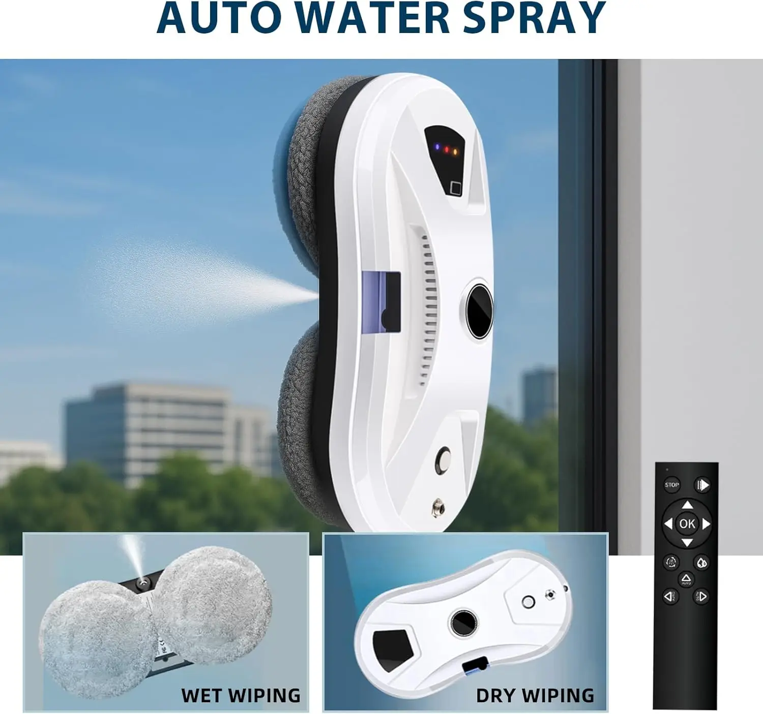 

Новинка 2026 года: Усовершенствованный автоматический робот-мойщик окон 5600 Па, мощное всасывание, умная система очистки, подходит для всех гладких стекол