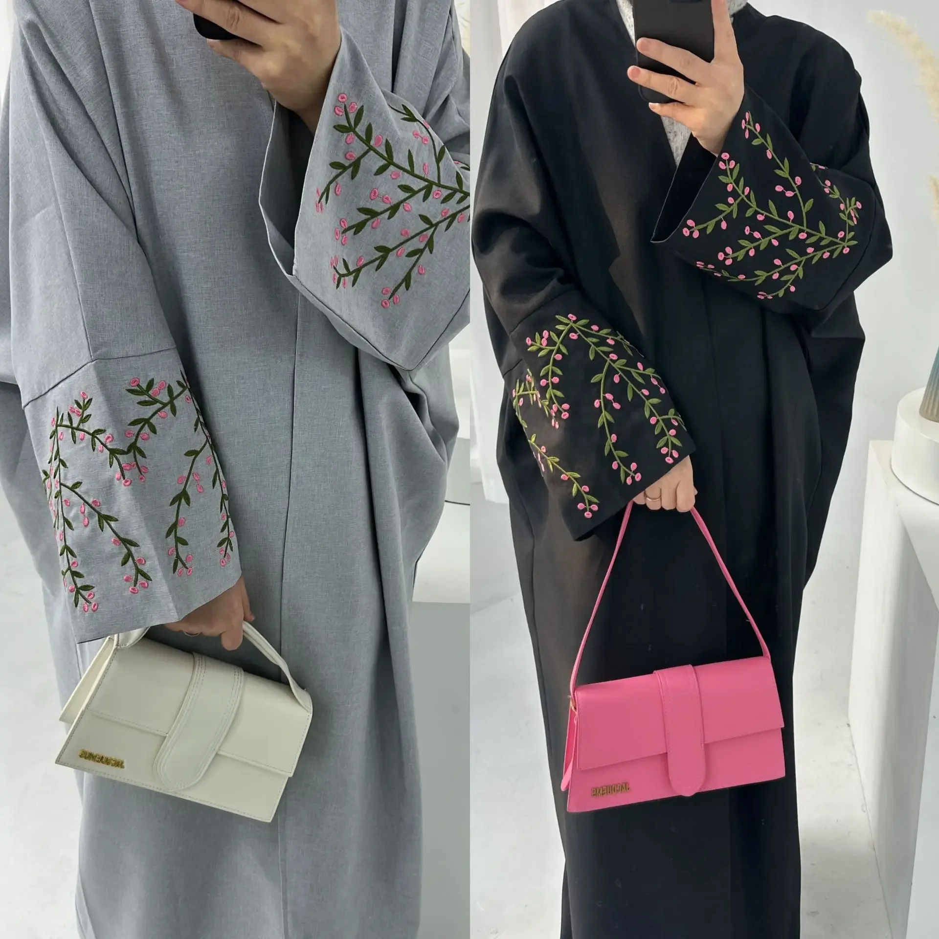 

Abayas for Women Muslim Dresses Embroidery Cardigan Robe Hijab Headscarf Jalabiya Vestidos Morocco Dubai Eid Ramadan Kaftan