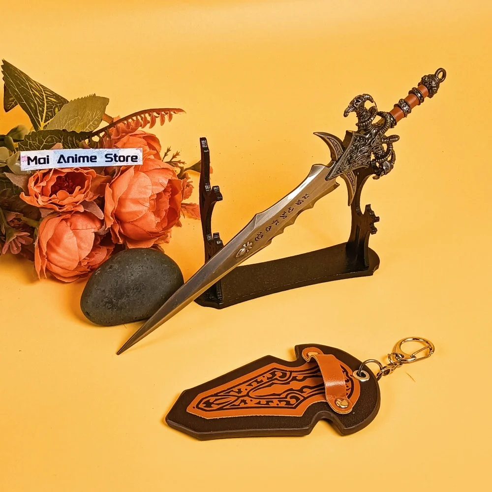 8.6in metal germourne espada katana world of warcraft cosplay ninja faca lâmina tamanho real katana samurai sabre afiado brinquedo presente