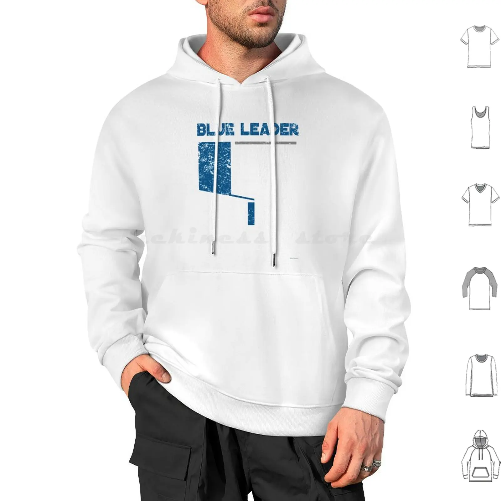 Blue Leader Hoodie cotton Long Sleeve Tvshow Tv Show Tv Movie Film Retro Classic Geeky Cinema Cartoon Toon Cult Cult Movie